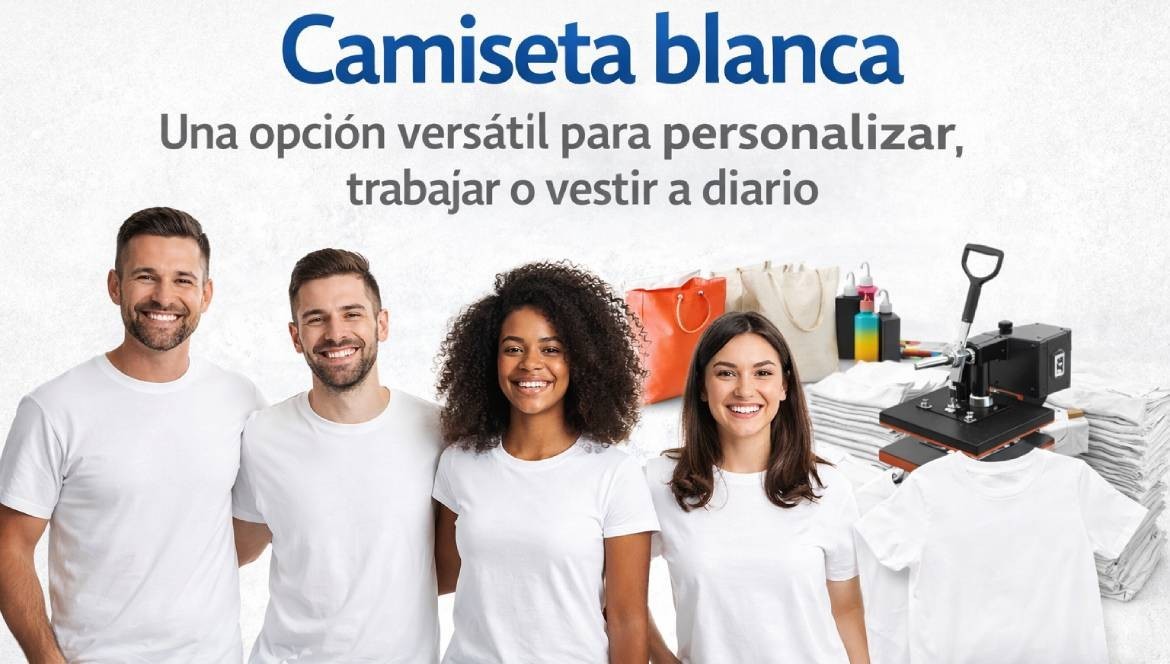 Camiseta blanca: una opción versátil para personalizar, trabajar o vestir a diario